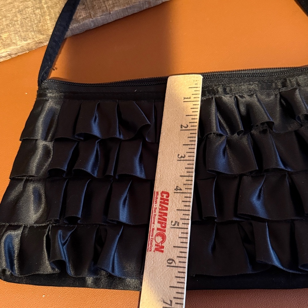 💰BOGO FREE Lancôme Silky Black Evening Bag Purse - Picture 6 of 8